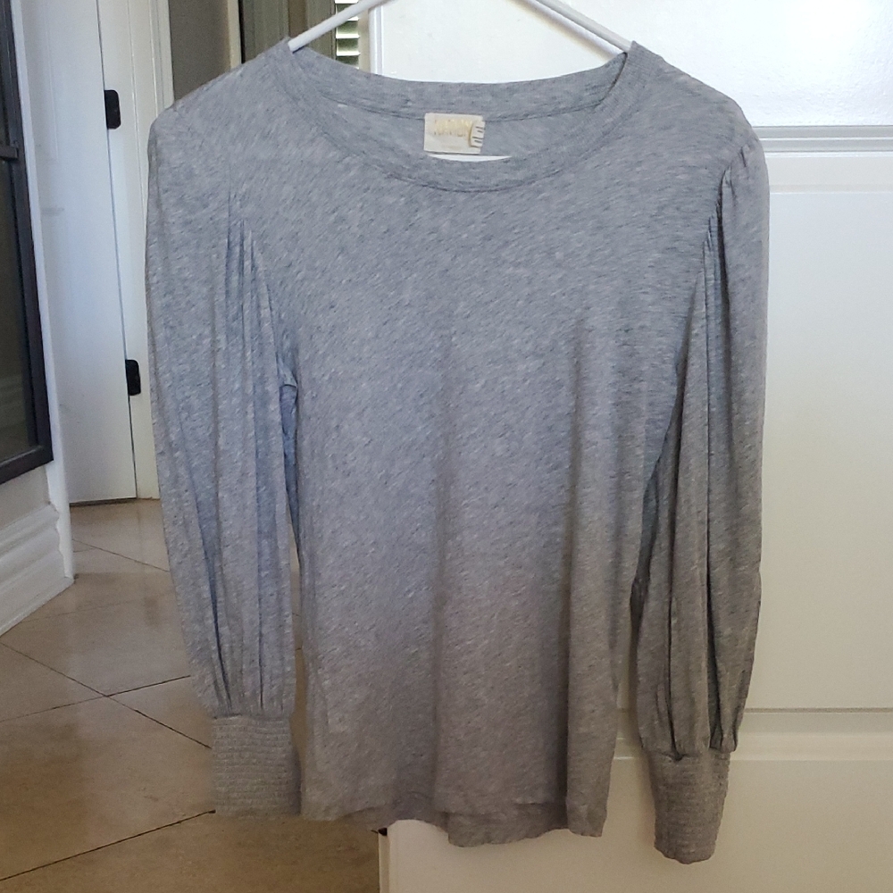 Nation LTD Heather Gray Long Sleeve Top